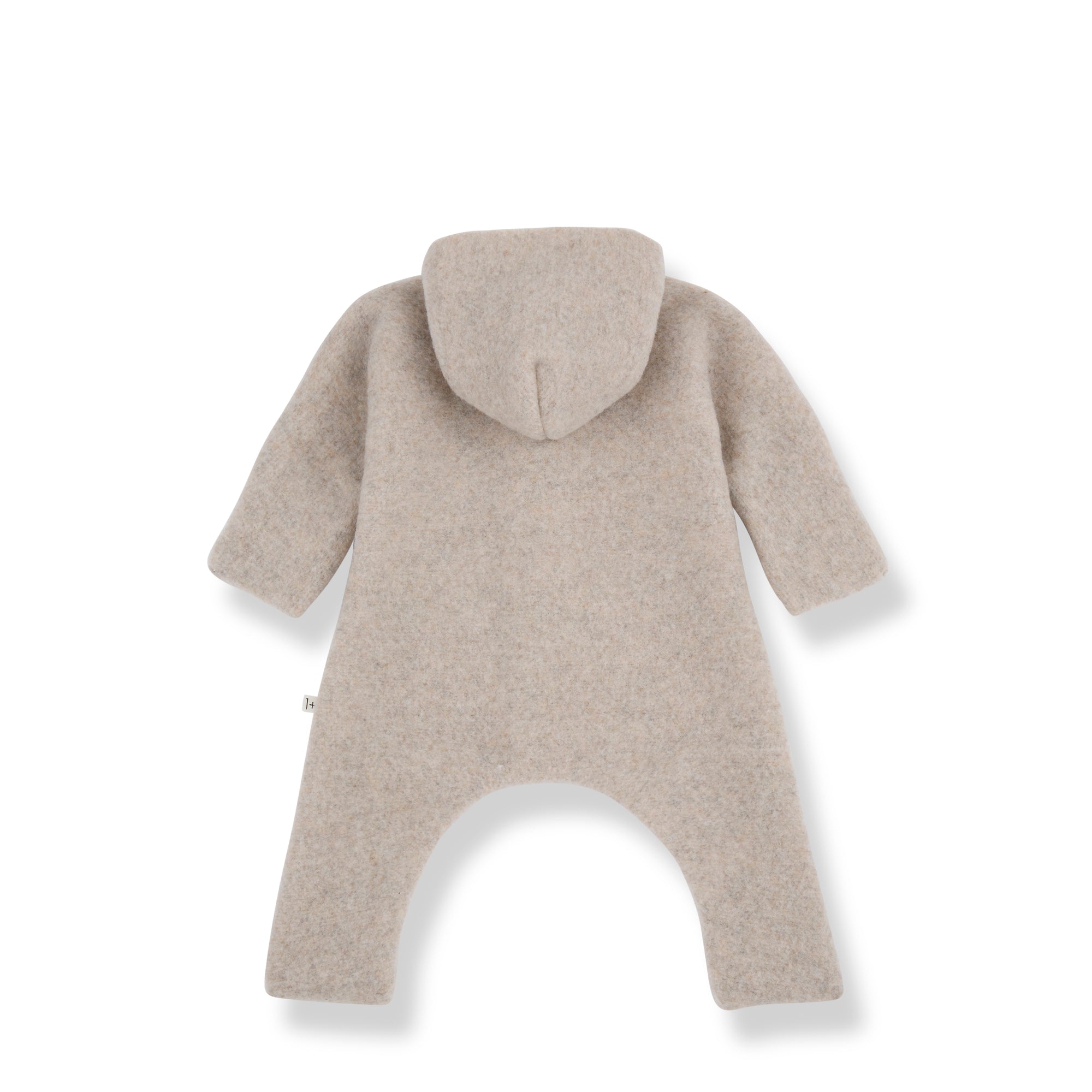 Bjorn Wool Blend Hooded Baby Pramsuit Onesie (Beige)